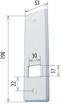 Abdeckplatte für Gurtwickler 5 m, LA 160 mm, PVC