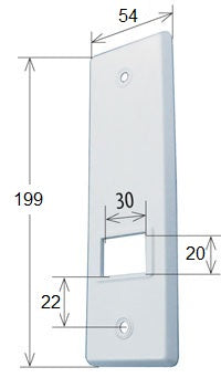 Abdeckplatte für Gurtwickler 5 m, verstellbar, LA 160 mm, PVC