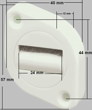 Gurtführung mit Bürste und Leitrolle schwenkbar
