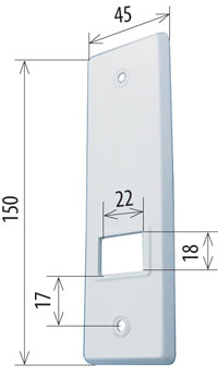 Abdeckplatte für Mini-Einlassgurtwickler mit einem Lochabstand von 130 mm, PVC