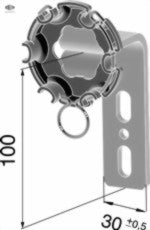 SOMFY Antriebslager 60 mm gekröpft mit Federring