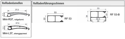 Muldis Thermo-Treppenrollladen Breite 1101 - 1200 mm