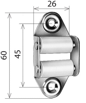 Mini-Doppelleitrolle, senkrecht
