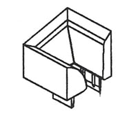 Einlauftrichter für Rolladenführungsschiene, Aluplast