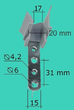 Universal Einlauftrichter für Standard-Rollladenprofile (Maxi) bis 14 mm Dicke