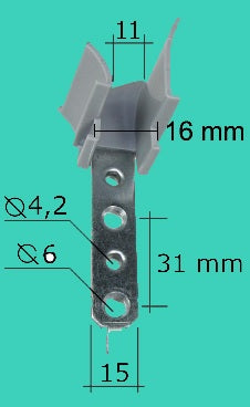 Universal Einlauftrichter für Mini-Rollladenprofile bis 9,5 mm Dicke