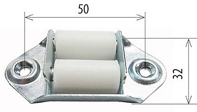Doppelleitrolle waagrecht, weiß oder braun