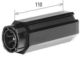 Kapsel d= 50 mm Länge 110 mm mit Loch für Mini-Kugellager