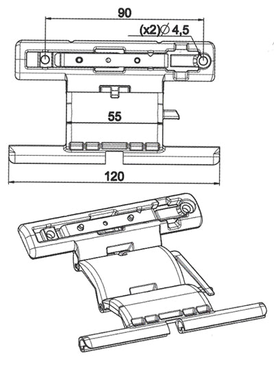 Feste Wellenverbinder für Mini Stahlwelle 40 mm