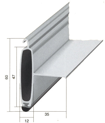 Aluminium-Anschlagprofil, Winkelendschiene